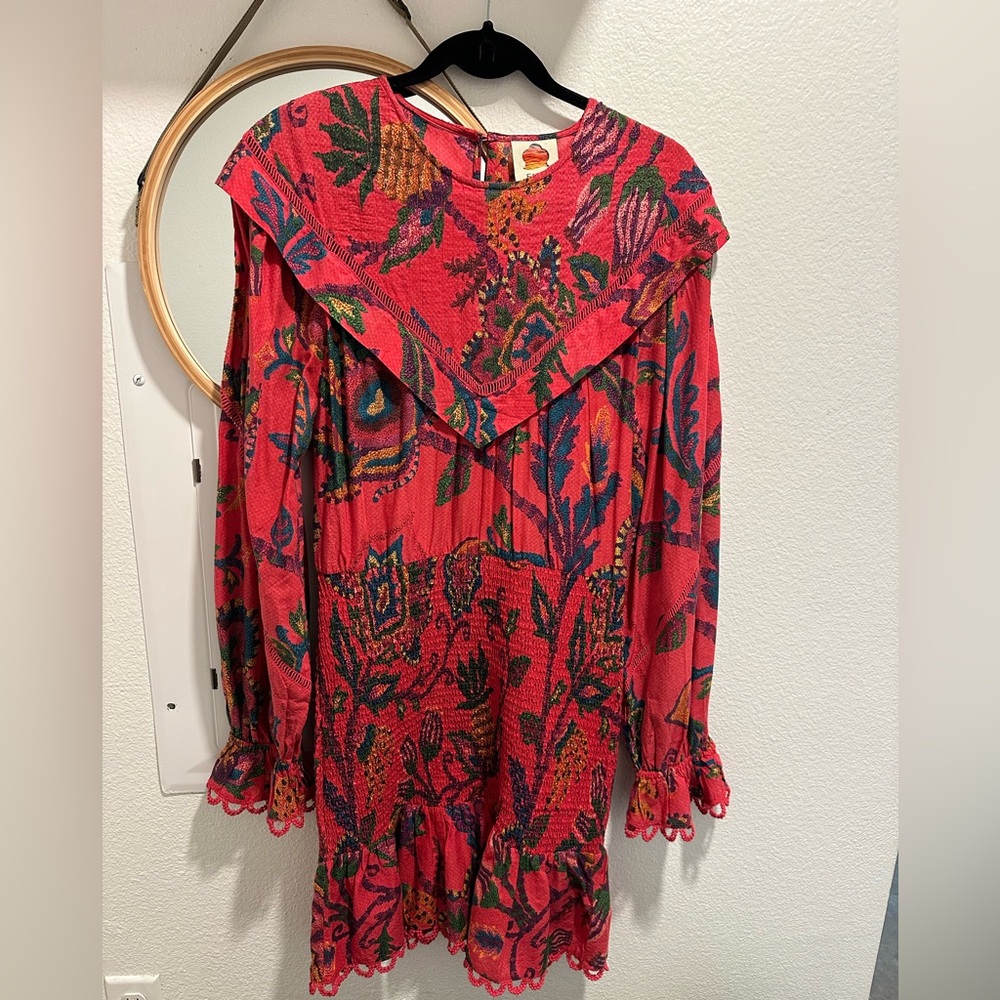 Farm Rio - Vibrant Red Patterned Dress - Picture 2 of 5